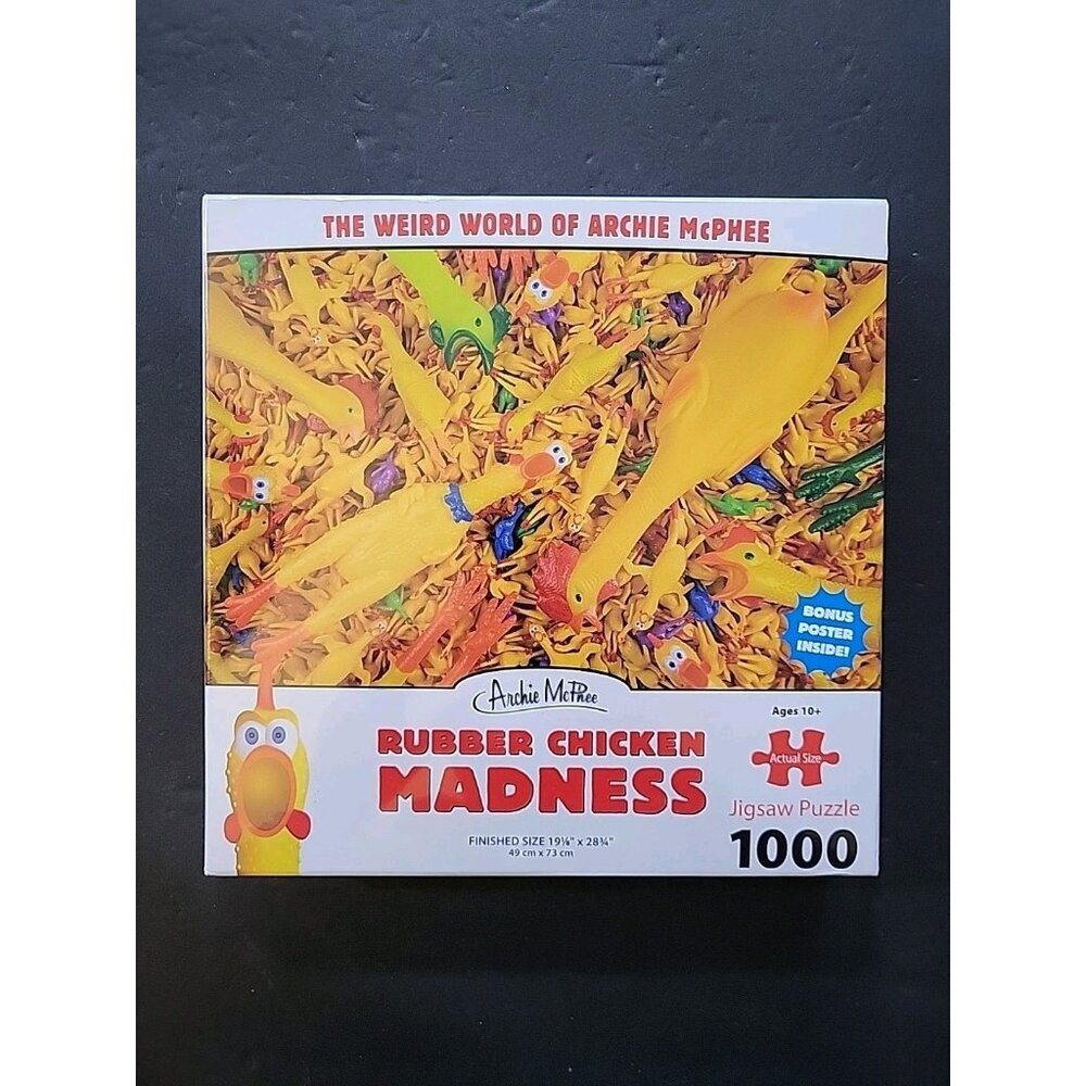 Rubber Chicken Madness Puzzle Weird World of Archie McPhee NEW FACTORY SEALED